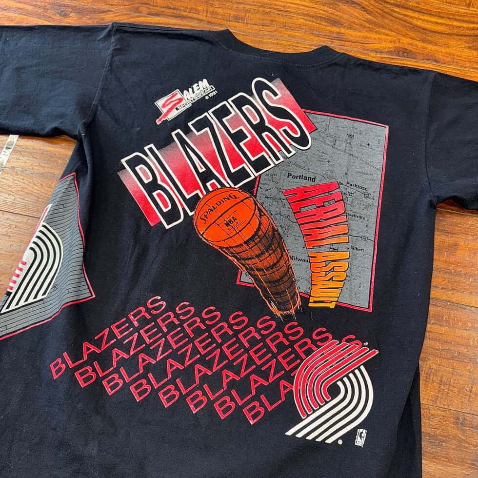 Salem Sportswear Portland Trail Blazers AOP Tee Sz L - Image 4