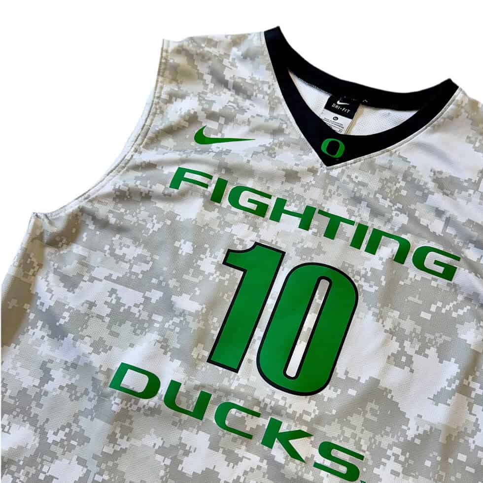 Nike 00’s Dri Fit Fighting Ducks Digital Camo Jersey Sz XL - Image 5