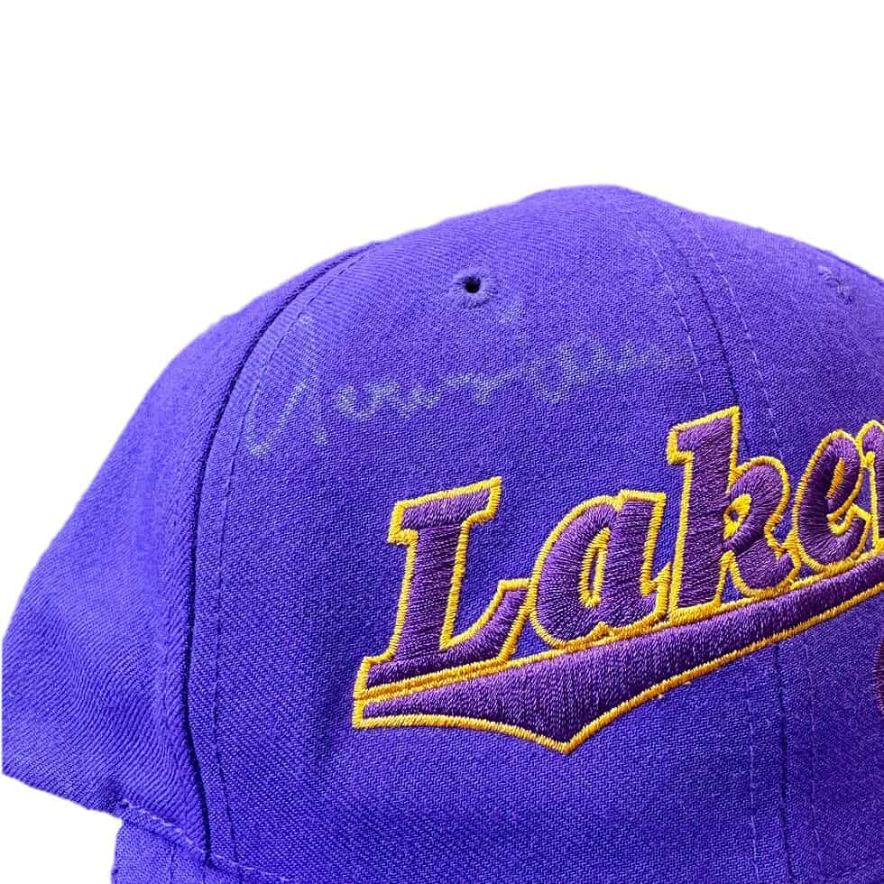 Twins 90’s Lakers Jerry West Autographed Hat - Image 2