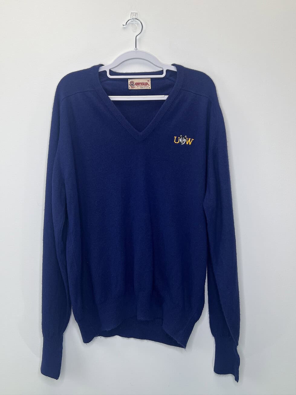 Vintage purple UW v-neck sweater by Antigua, size XL