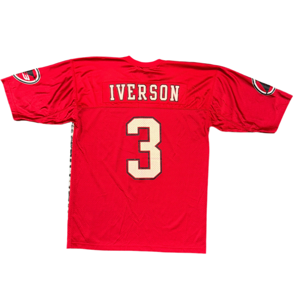 Reebok Red Iverson Football Jersey Sz 2X - Image 2