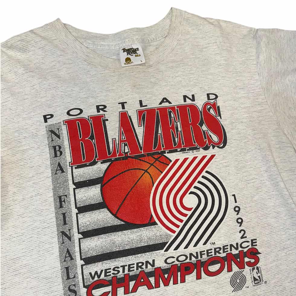 Portland Trail Blazers 1992 WCC Tee Sz L - Image 2