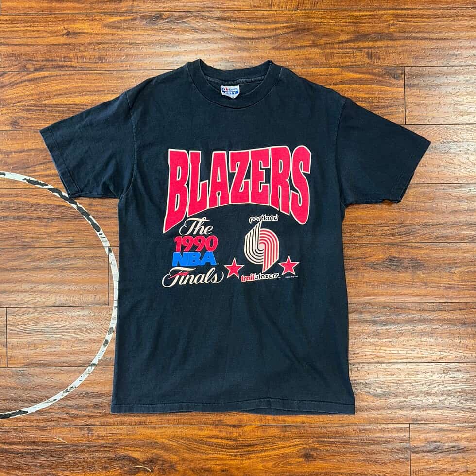 Hanes 90's Finals Portland Trail Blazers Tee Sz L