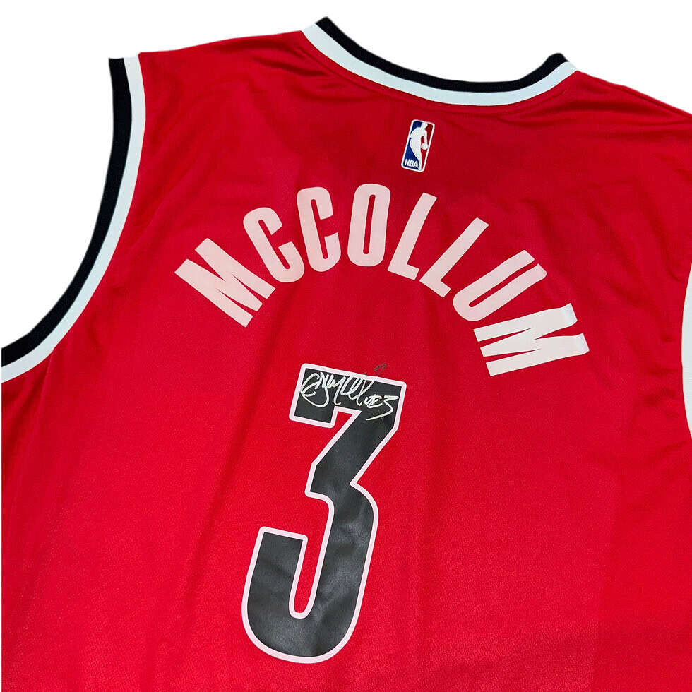 NWT Adidas Signed CJ McCollum Jersey Sz XL - Image 8