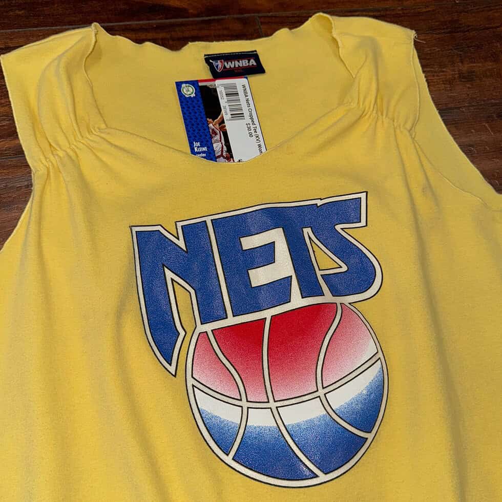 WNBA New Jerseys Nets Cropped Tee Sz 2X - Image 3