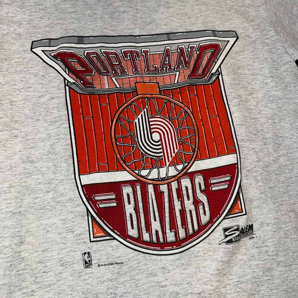 Salem Sportswear Portland Trail Blazers backboard Court Tee Sz L - Image 2