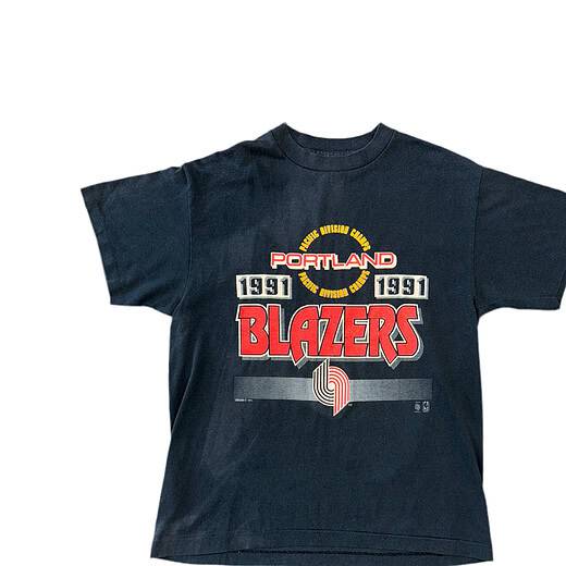 Trench 1991 Portland Trail Blazers PAC Champs Tee Sz L