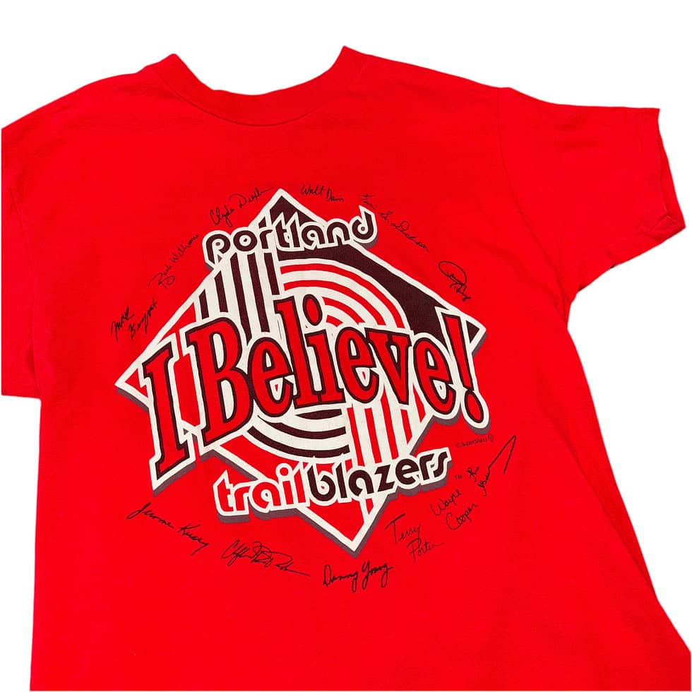 Hanes "I believe" Portland Trail Blazers Tee Sz L - Image 2