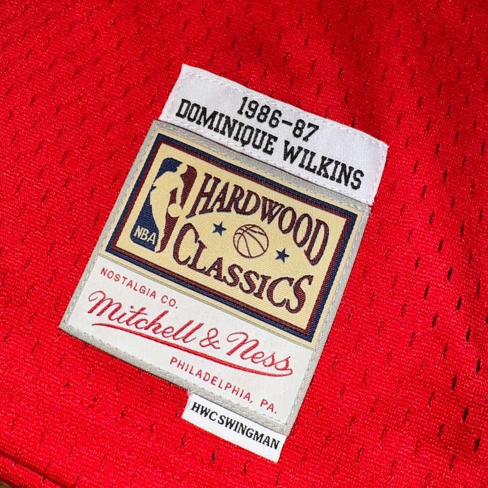 Mitchell & Ness Atlanta Hawks Dominque Wilkins Jersey Sz YL - Image 3