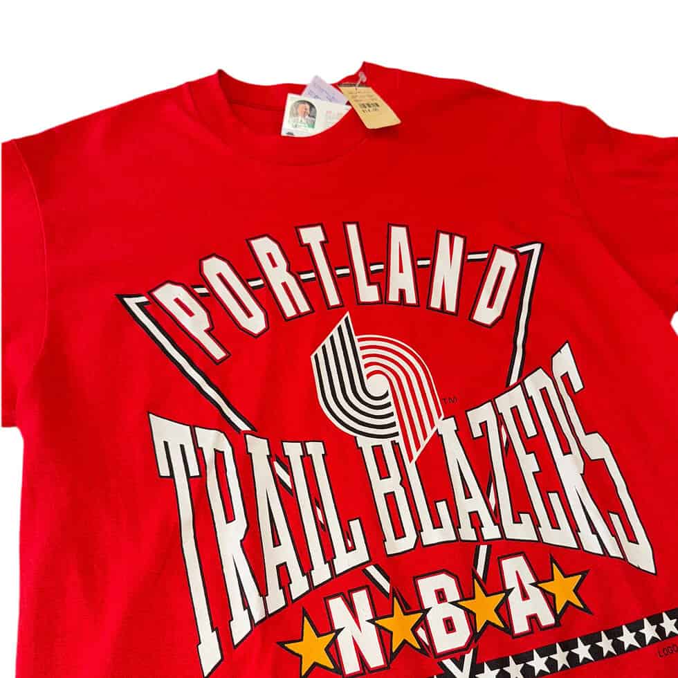 NWT Logo 7 Portland Trail Blazers Red Tee Sz L - Image 2