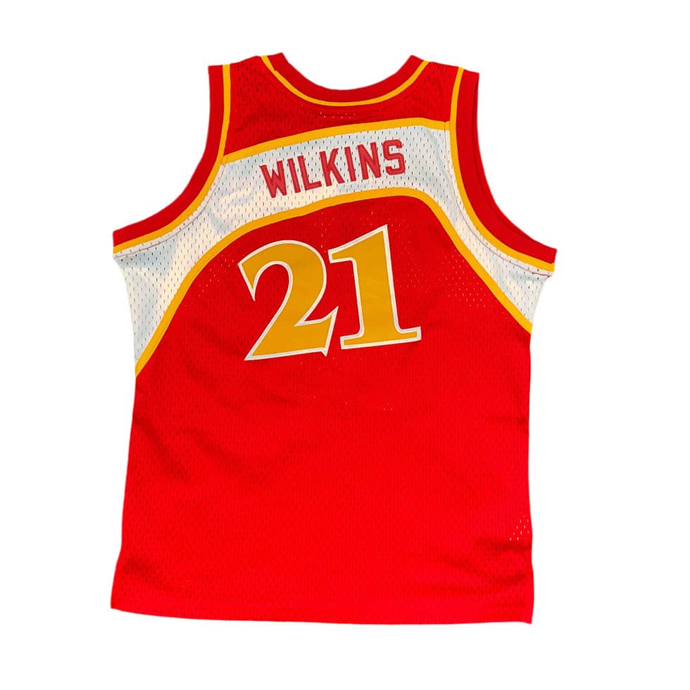 Mitchell & Ness Atlanta Hawks Dominque Wilkins Jersey Sz YL - Image 2