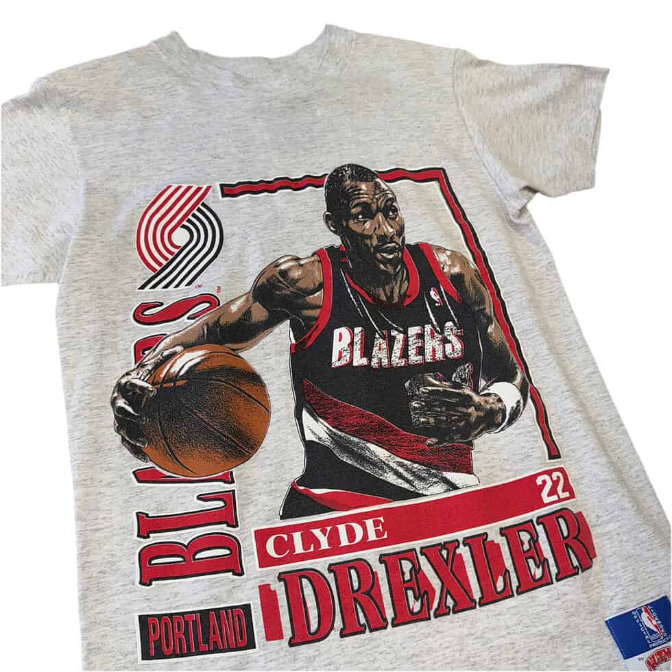 Nutmeg Portland Trail Blazers Clyde Drexler Tee Sz M - Image 6