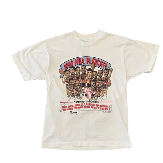 Salem Sportswear 90's Portland Trail Blazers Caricature Tee Sz L