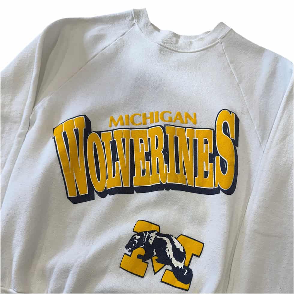 Screen Stars Michigan Wolverines Crew Sz YXL - Image 2
