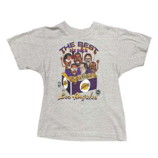 Screen Stars 80's Los Angeles Lakers Caricature Tee Sz L