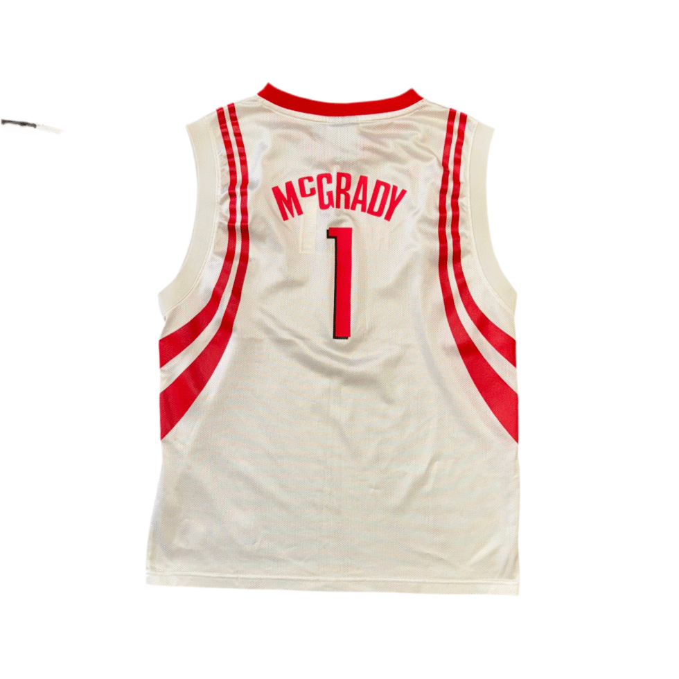Adidas Houston Rockets T-MAC Jersey Sz YXL - Image 2