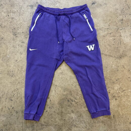 Purple Nike Washington Huskies jogger sweatpants with W logo and zip pockets – size XL