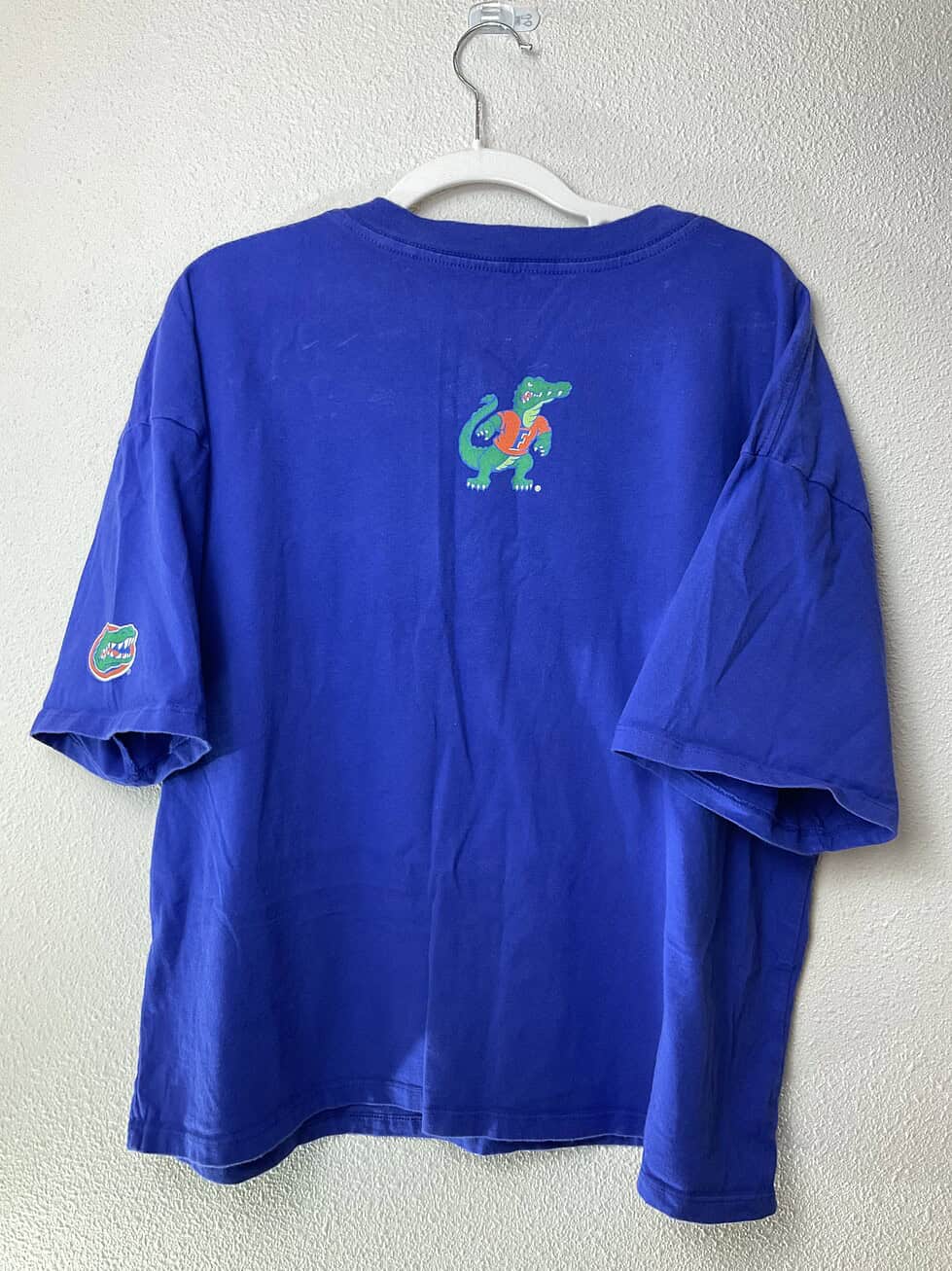 Back view of Florida Gators royal blue T-shirt with Albert mascot graphic