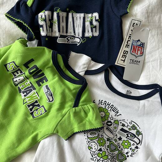 Seattle Seahawks Onesie 3-Pack