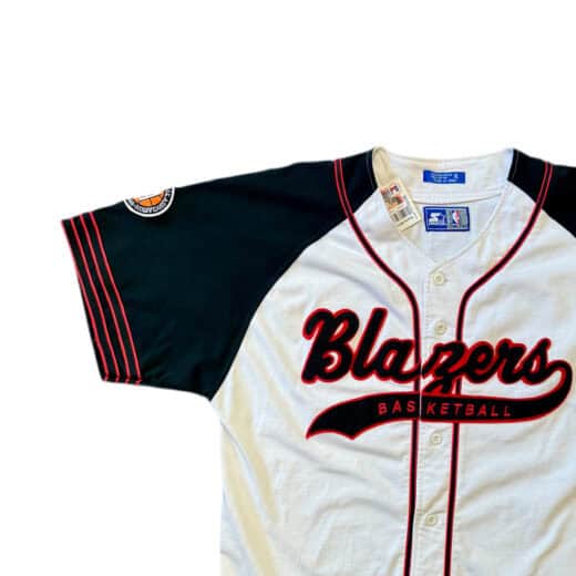 Starter 90's Blazers Baseball Button Up Jersey Sz XL