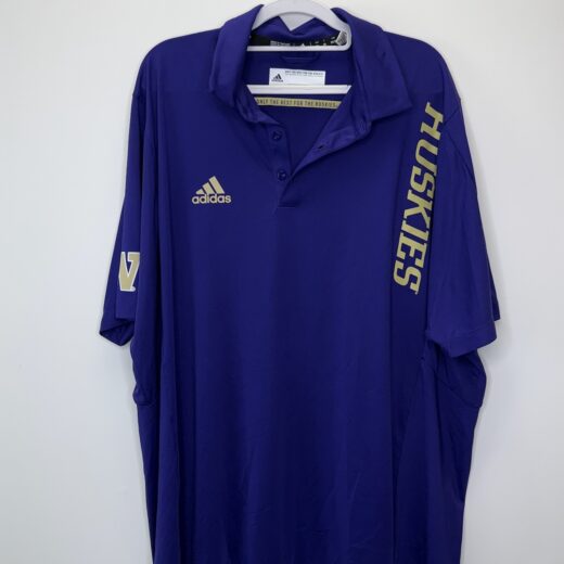 Washington Huskies Adidas Sideline Football Polo 3XL