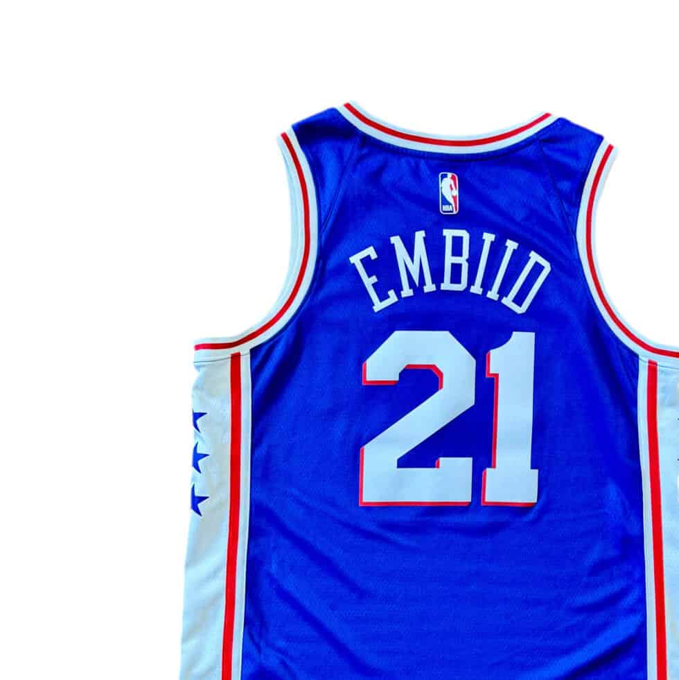 Nike Phila Sixers Embiid Jersey Sz L - Image 2